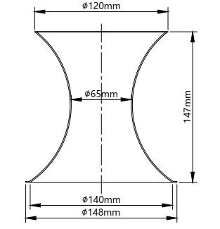 قفص مرشح الغزل Venturi 148x120x147mm